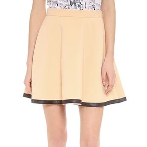 Club Monaco Circle Skirt with Faux Leather Trim